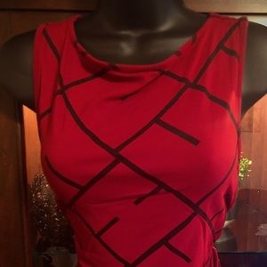 Red and black limited top